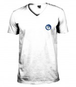 Fehér V nyakú férfi póló