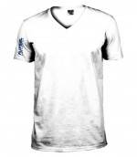 Fehér V nyakú férfi póló