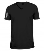 Fekete V nyakú férfi póló