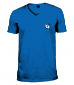 Royal kék V nyakú férfi póló