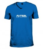 Royal kék V nyakú férfi póló