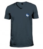 Charcoal szürke V nyakú férfi póló
