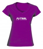 Sötét lila V nyakú női póló