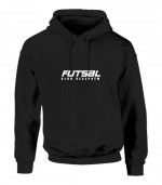 Fekete kapucnis felnőtt unisex pulóver