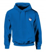 Zafir kék kapucnis felnőtt unisex pulóver