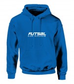 Zafir kék kapucnis felnőtt unisex pulóver