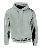 Szürke kapucnis felnőtt unisex pulóver