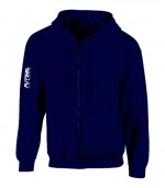 Navy kék zipzáros kapucnis férfi pulóver