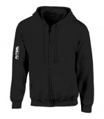 Fekete zipzáros férfi kapucnis pulóver