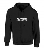 Fekete zipzáros férfi kapucnis pulóver