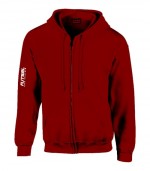 Bordó zipzáros férfi kapucnis pulóver