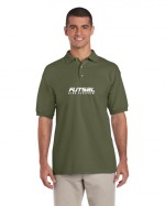 Military zöld galléros férfi póló