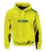 Safety green felnőtt unisex kapucnis pulóver